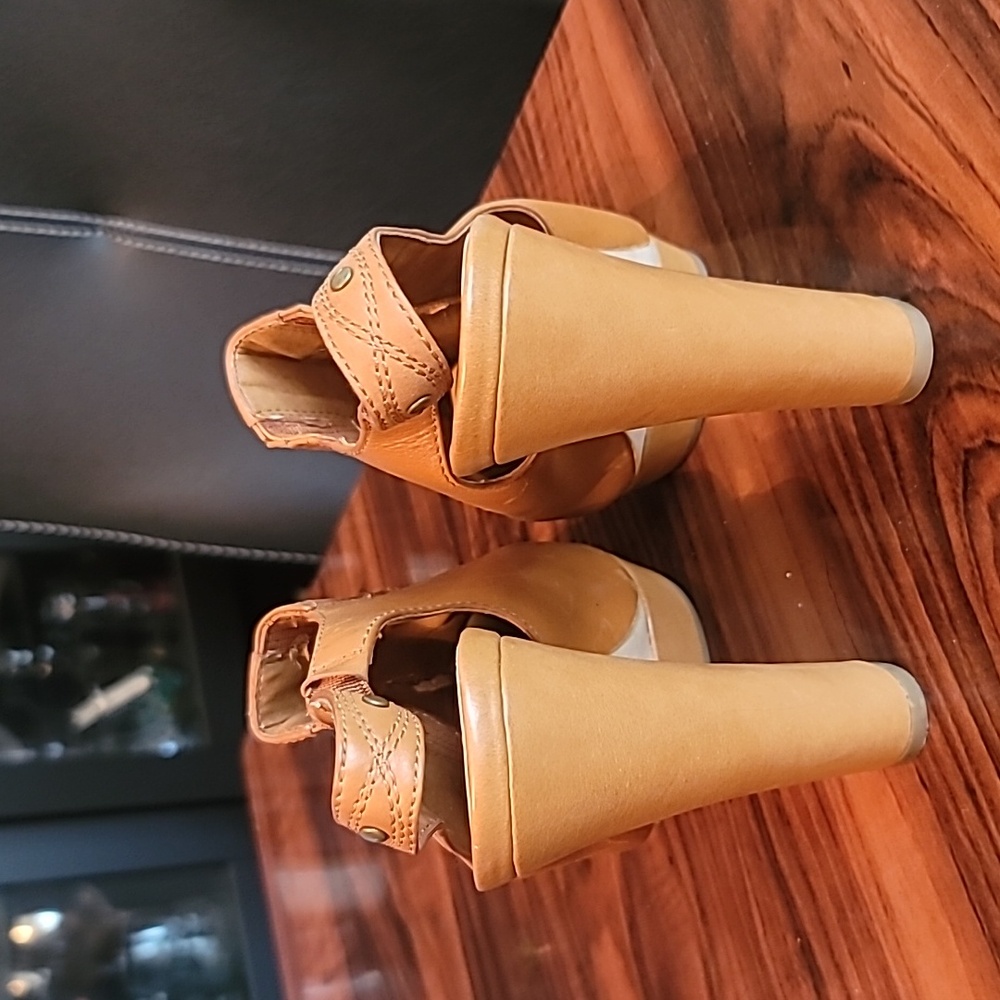 BCBGeneration Tan Leather Mules - Picture 3 of 4